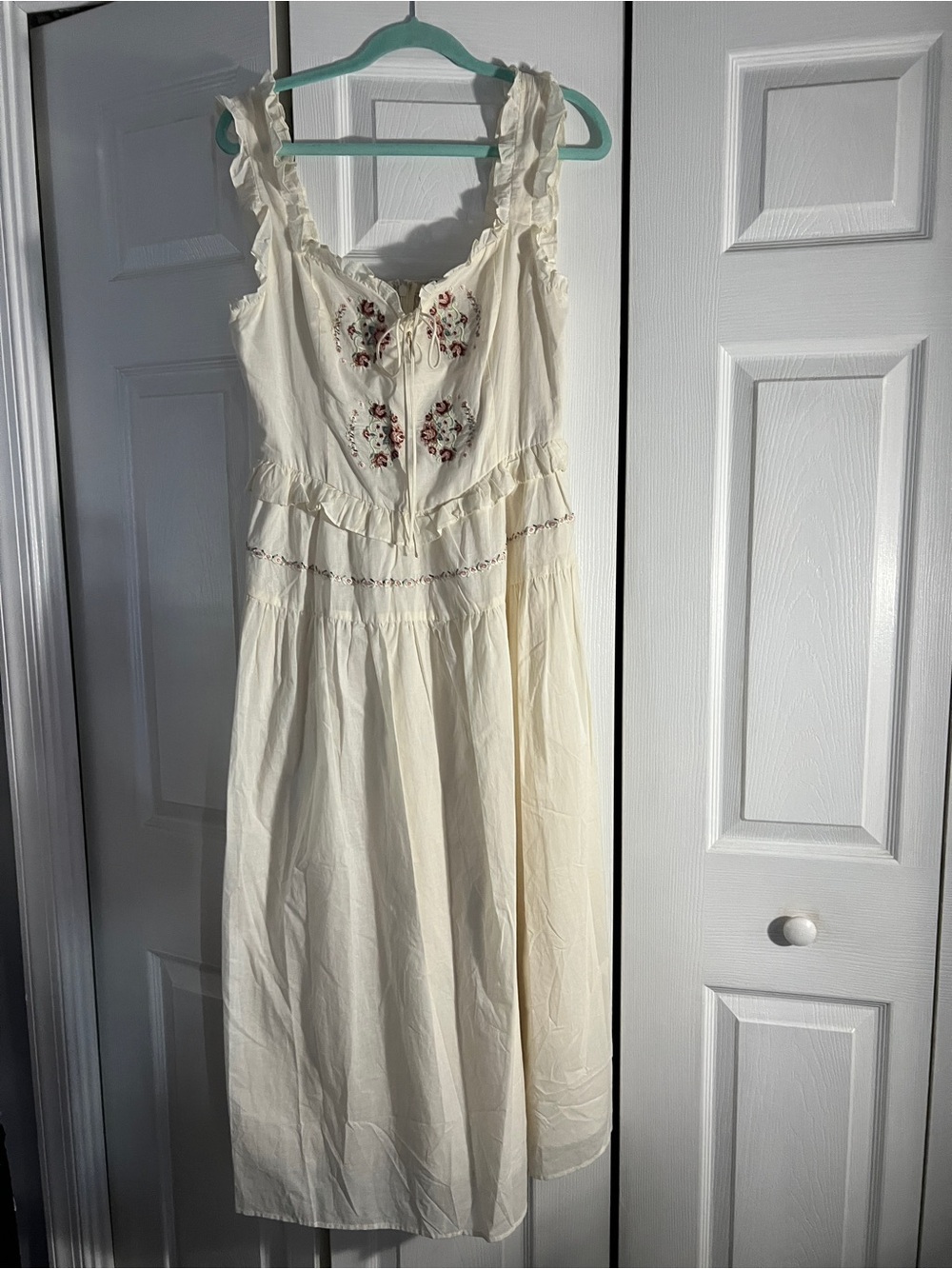 Moon River Cream Smocked Detail Top